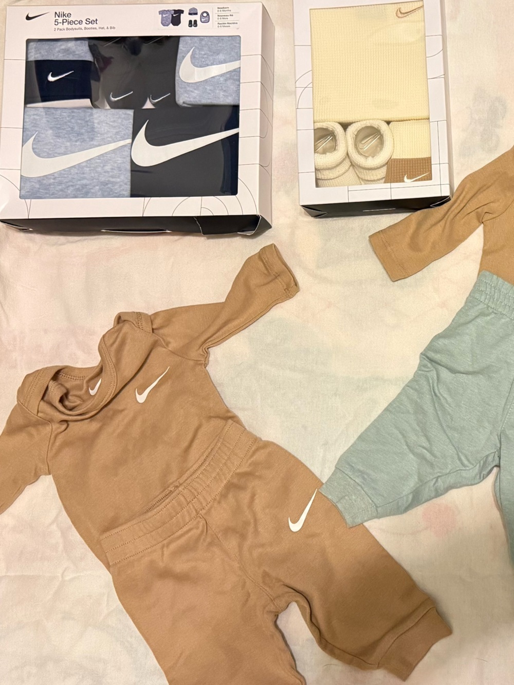Nike Kids Sweatpants & Joggers in Tan and Sage Green
